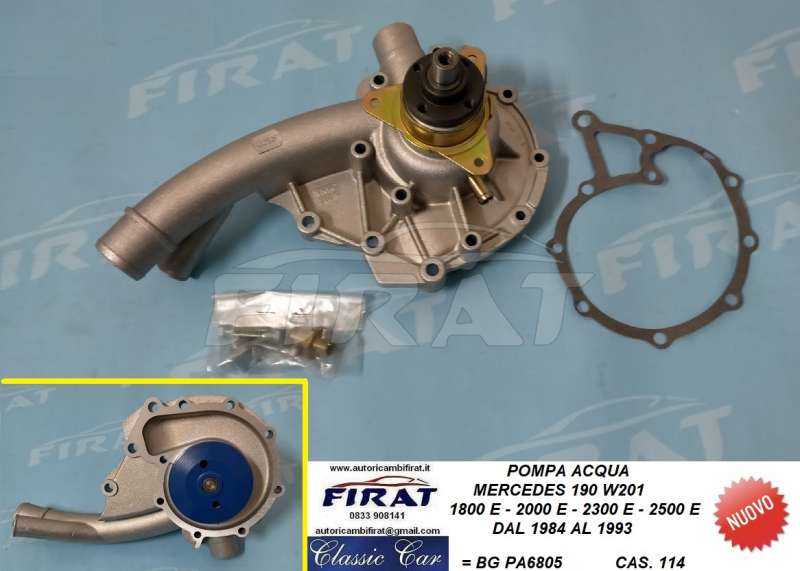 POMPA ACQUA MERCEDES 190 W201 84 - 93 (PA6805)